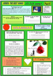 English Worksheet: GIVE A LITTLE BIT - SUPERTRAMP - A SONG ABOUT FRIENDSHIP - PART 02