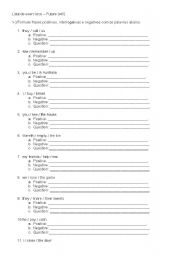 English Worksheet: Future (will)