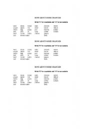 English Worksheet: countable and incountable nouns