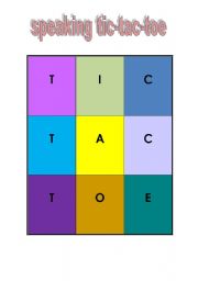 speaking tic tac toe