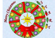 Christmas Wreath Board Game with 56 Question Cards