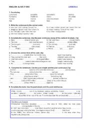 ENGLISH ALIVE 2 ESO - PRACTICE TEST - UNIT 4