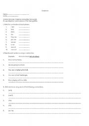 English Worksheet: Basic Contractions