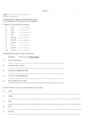 English worksheet: Basic Contractions