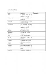 English worksheet: Bonfire Night Vocabulary