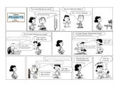 English Worksheet: Peanuts Story - Present Continuous