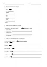 English worksheet: Simple Past Tense worksheet for Korean students