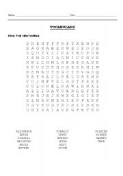 English worksheet: PUZZLE