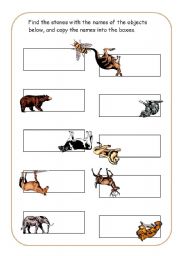 English worksheet: ANIMALS