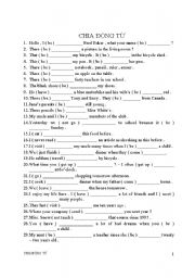 choose the correct form of verb