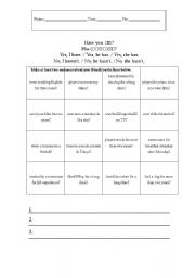 English Worksheet: How long have you been playing bingo?