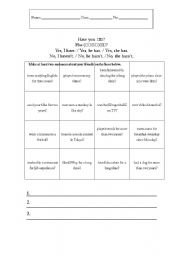 English worksheet: How long have you been playing bingo?