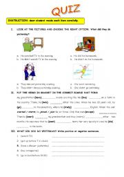 English Worksheet: PAST SIMPLE