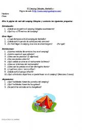 English Worksheet: Middle School Project Spanish