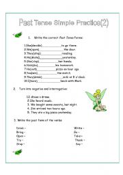 English worksheet: past simple 