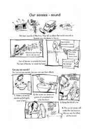 English Worksheet: The Five senses - suond