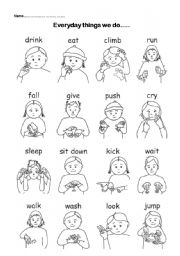 Everyday things we do (VERBS)