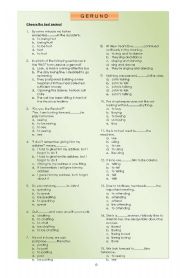 English Worksheet: Gerund Exercise