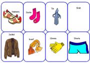 English Worksheet: clothes flashcards