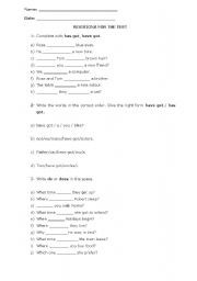 English Worksheet: Gramtica