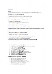 English Worksheet: reported speech