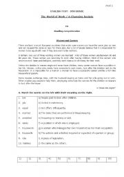 English worksheet: Topic: Work