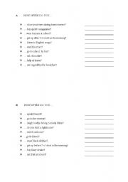 English worksheet: How often do you ...?