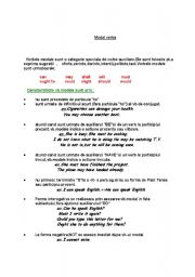 English worksheet: Modal verbs