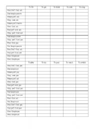 English worksheet: verbs