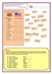 English Worksheet: British and American English