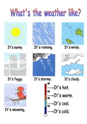 English Worksheet: Weather