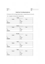 English worksheets: Verb conjugation