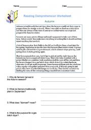 English Worksheet: reading worksheet