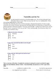 English worksheet: reading worksheet