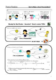 English Worksheet: Poster Session/good presentation