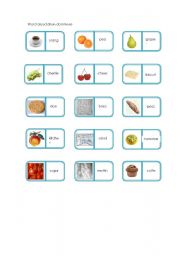 English Worksheet: Food dominoes