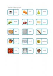 English worksheet: Food dominoes