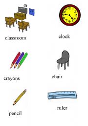 English worksheet: The classroom