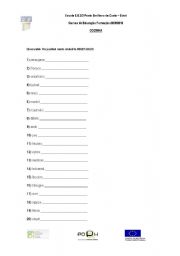 English worksheet: Scrambled Vegetables