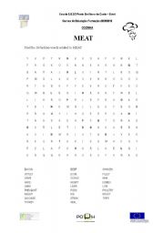 English worksheet: MEAT