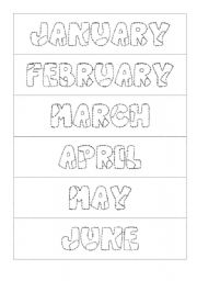 English Worksheet: Months