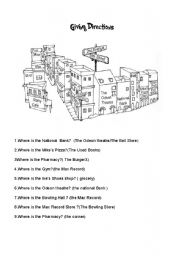 English Worksheet: directions