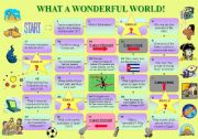 English Worksheet: What a wonderful world!