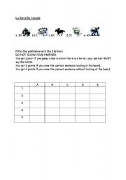 English Worksheet: Battleships