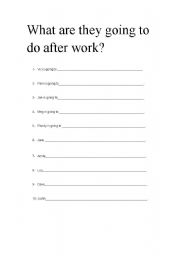 English Worksheet: Practicing future