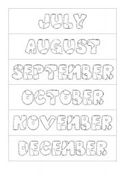 English Worksheet: Months 2