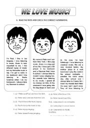 English Worksheet: READING COMPREHENSION - 