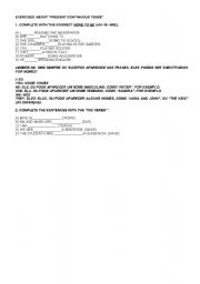 English Worksheet: Present Continuous
