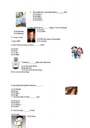 English Worksheet: present perfect test