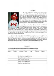 English Worksheet: Canada_Test